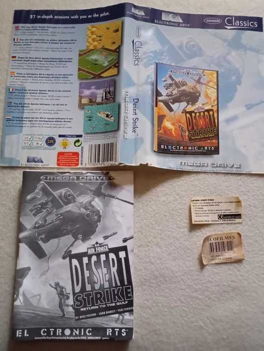 Capa manual e selos Desert Strike
