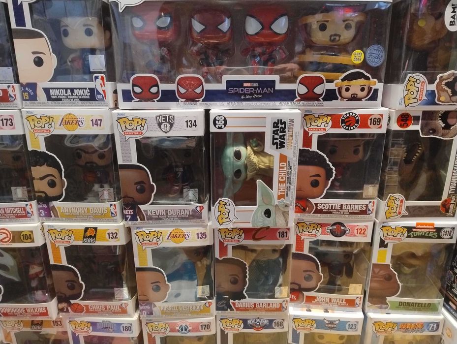 Funko pop figurki nba, star wars, jurassic park, dc, mandalorian