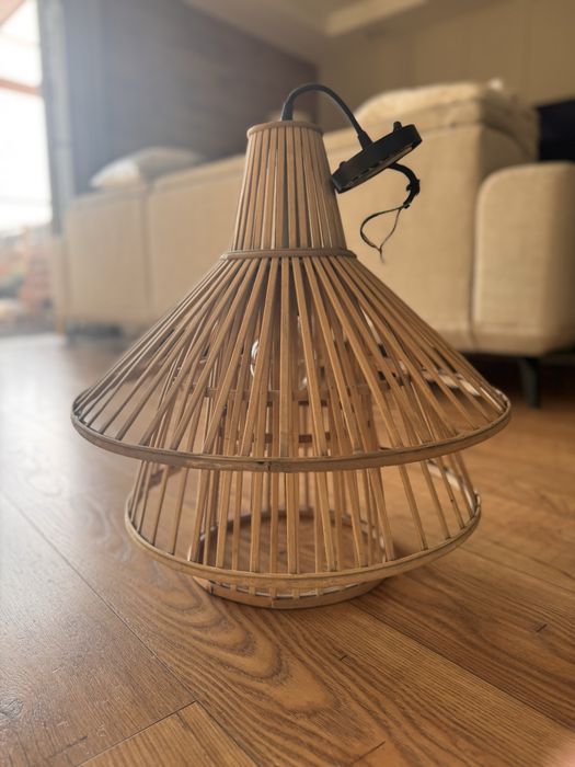 Lampa wisząca bambusowa / rattanowa – styl boho