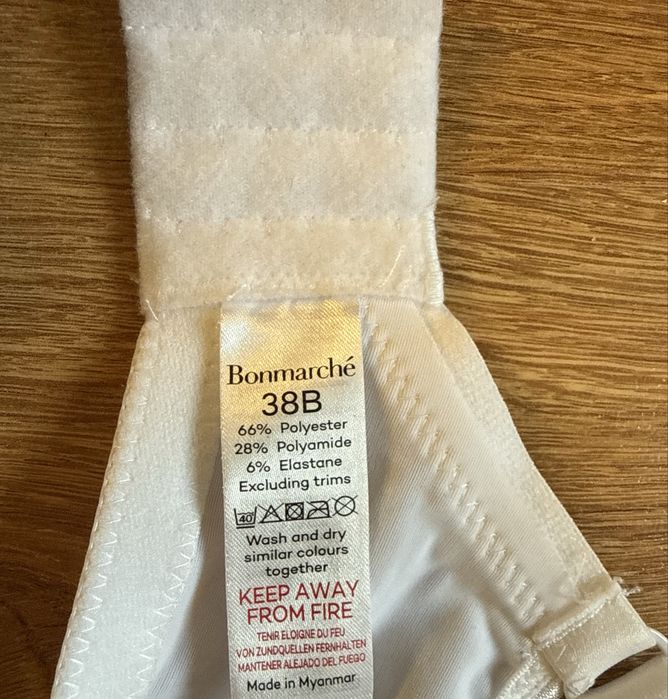 Biustonosz bez fiszbin 85B nowy biały