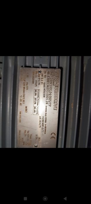 Moto reduktor sew 2.2 kw 200 obr na min