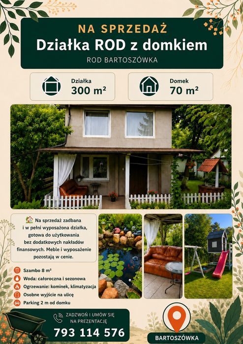 Działka ROD Bartoszówka Szczecin - Widok 2