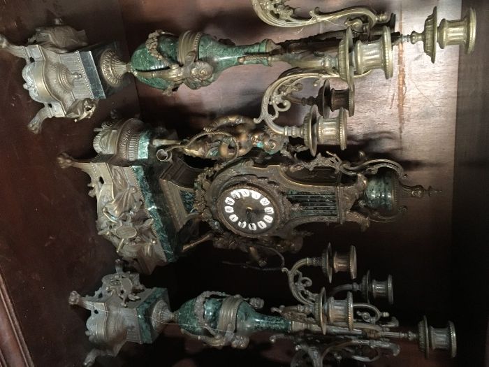 Relógio + 2 candelabros