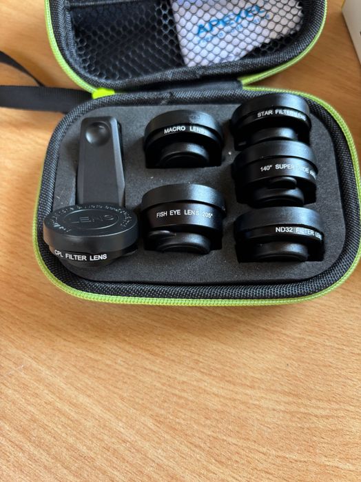 Apexel Zestaw obiektywów do telefonu 6 w 1