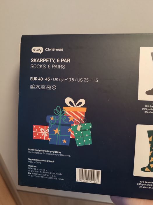 Kalendarz adwentowy ze skarpetami Eloy