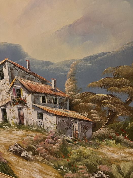 Quadro paisagem com moldura