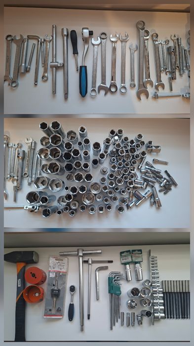 Zestaw mix narzędzi ręcznych klucze nasadki