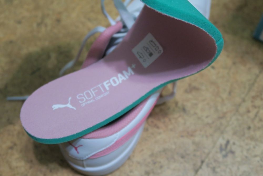 Белые кожаные кроссовки PUMA 37- 37,5, оригинал, сникерсы, лоутопы