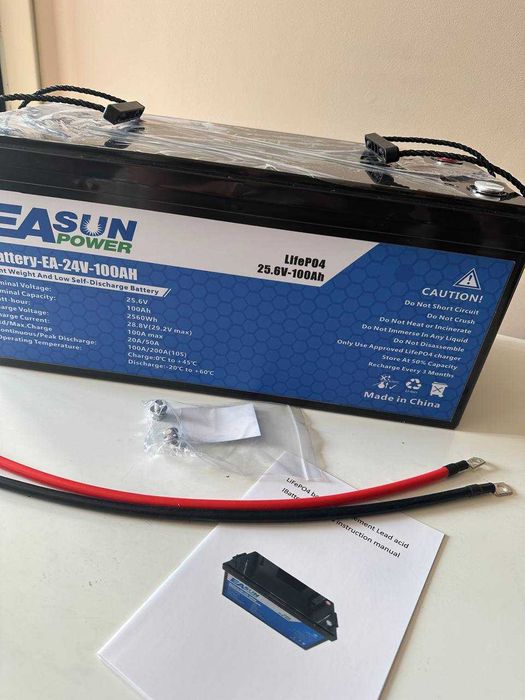 Акумулятор LiFePO4 EASUN 12/ 200Ah 300 350 ah +BMS+Кабелі Розпродаж