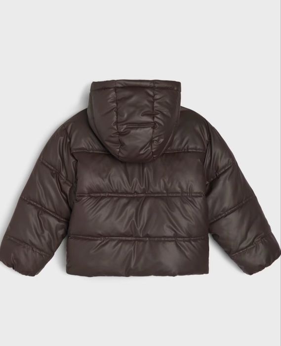 Шоколадна нова куртка puffer на дівчинку 134-140