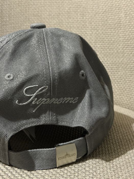NEW Stone Island Supreme Denim 6 Panel Reflective Cap Кепка стон