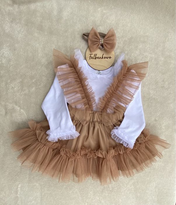 Sukienka tiulowa roczek wesele