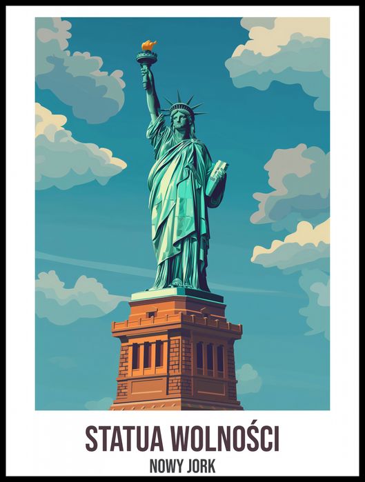 Plakat 60x80cm Statua Wolności