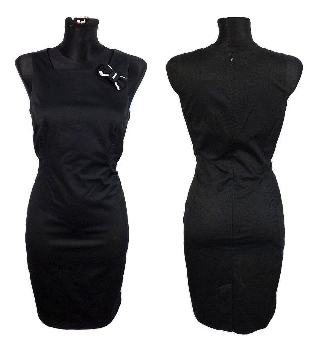 SIMPLE logowana sukienka mała czarna princeska 36 / 38 NOWA