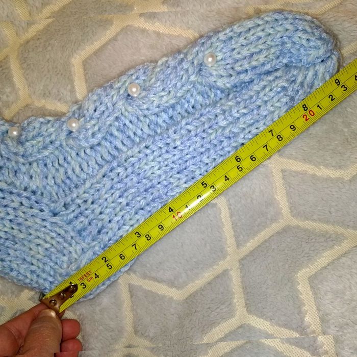 Р.37-38 Шерстяные вязаные теплые зимние носочки носки тапочки сапожки