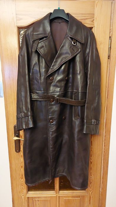 Płaszcz skórzany z lat 60