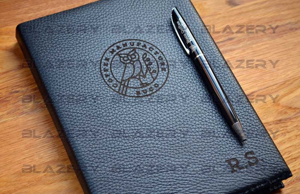 Именной кожаный ежедневник, блокнот, ручка, с гравировкой на заказ