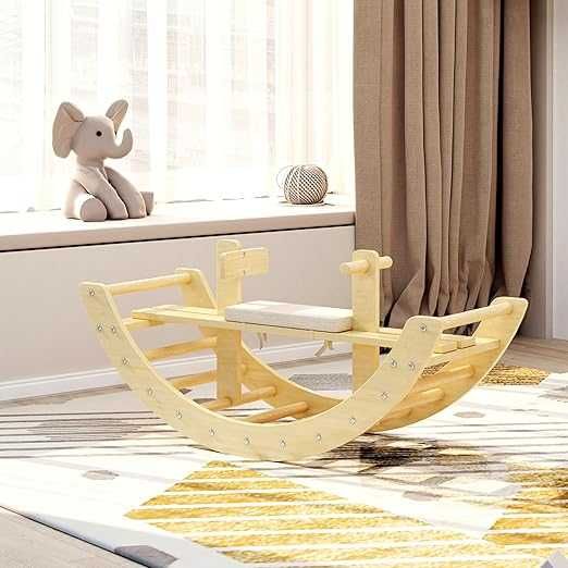BanaSuper Drewniany Bujak Naturalny Montessori