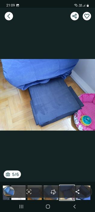 Fotel rozkładany Ikea stan dobry plus pojemnik na pościel Polecam