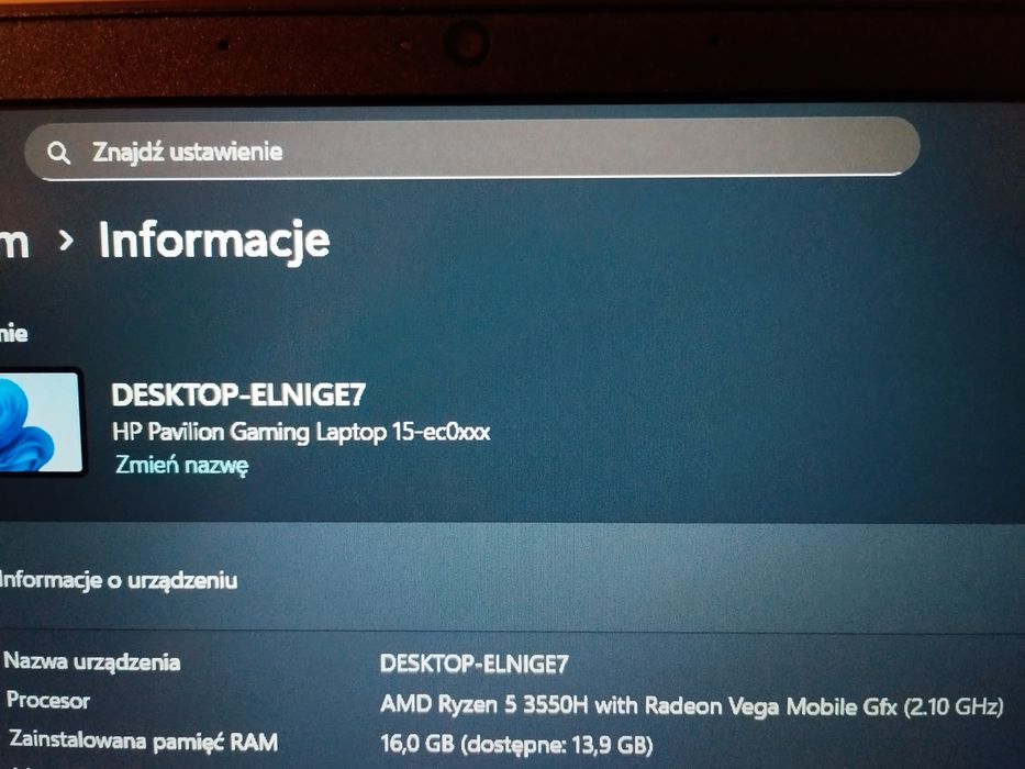 HP pavilion gaming 15-ec0042nw