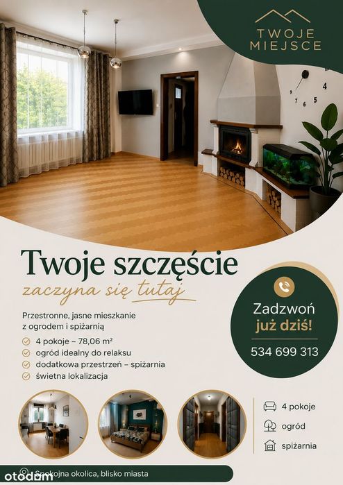 Kominek | Spiżarnia | Ogród | Zabrze Centrum | Gotowe do zamieszkania