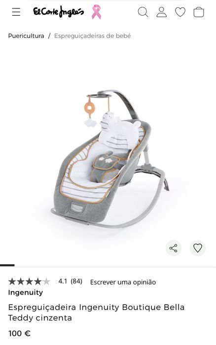 Espreguiçadeira ingenuity bella teddy