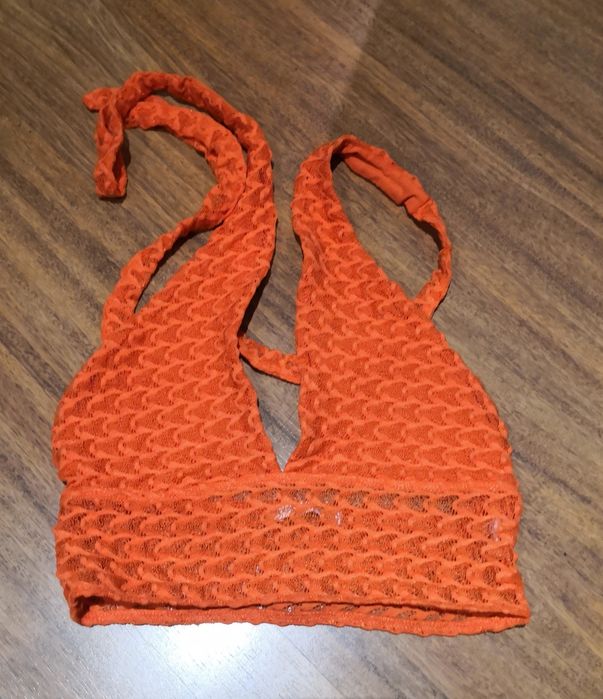 Top curto laranja