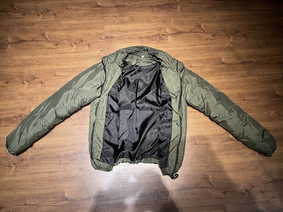 Трендова куртка-бомбер кольору хакі з кільцями Zara style (Розмір S)
