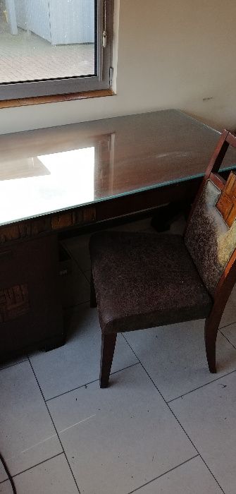 Biurko Krzesło Biuro komplet lite drzewo stan idealny