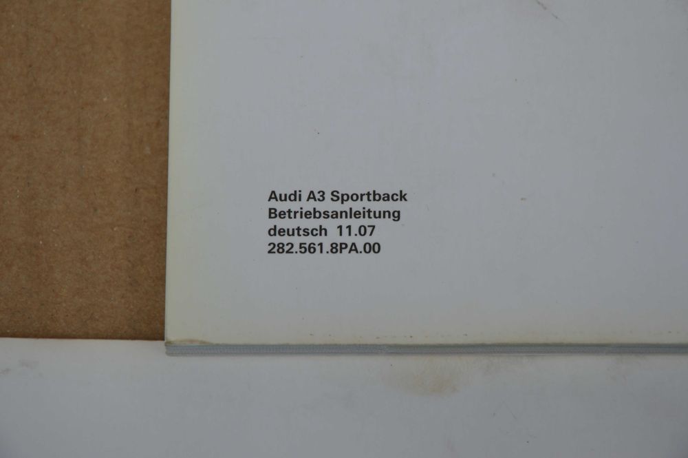 Audi A3 Sportback '08r INSTRUKCJA obslugi etui