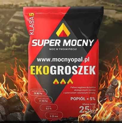 Węgiel SUPER MOCNY Groszek Plus workowany 25kg DOSTAWA