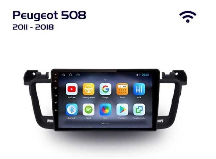 Peugeot 508 Rádio Android CarPlay Android Auto sem Fios GPS