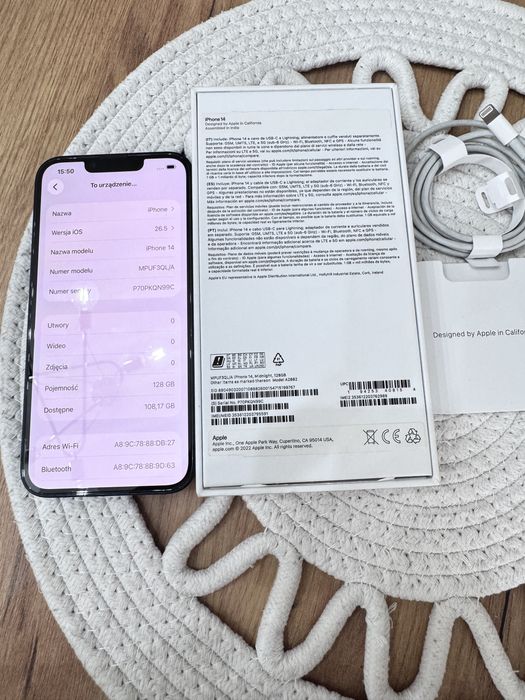iPhone 14 128GB Black – oryginalny, bardzo ladny stan