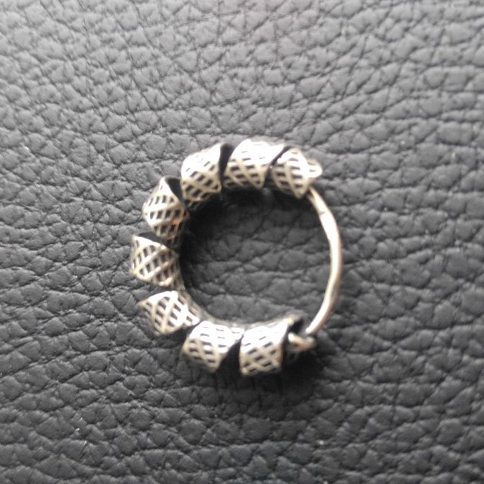 Kolczyk srebrny oksydowany prawdziwe srebro