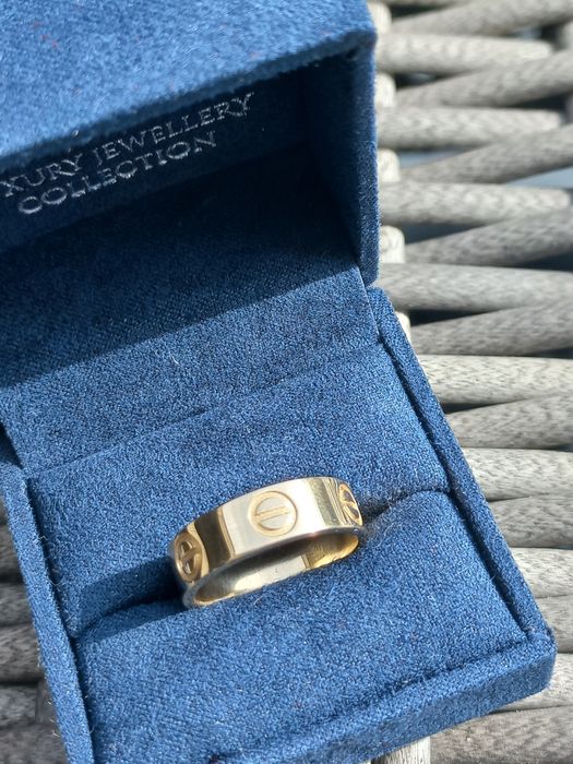 Piękny złoty pierścionek obrączka w stylu cartier 585/6,17g