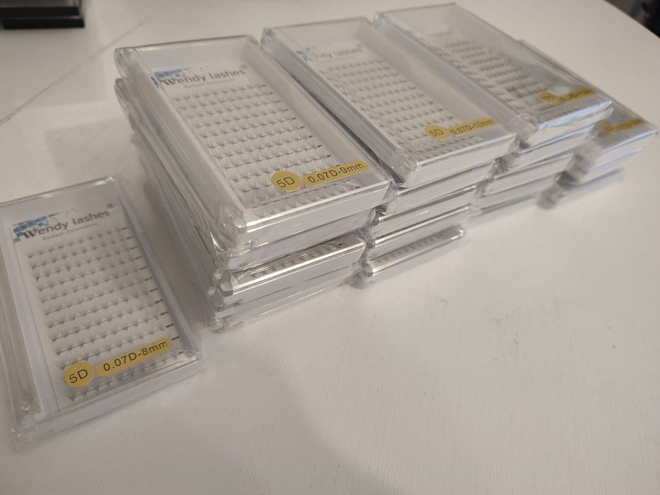 Rzęsy Kępki zestaw startowy paczki czepki Abonnie Nagaraku Wendy lashe