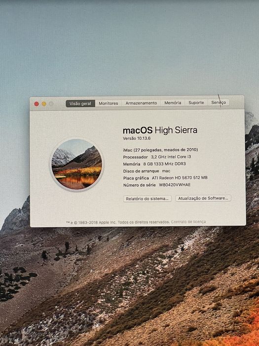 iMac 27 ano 2010