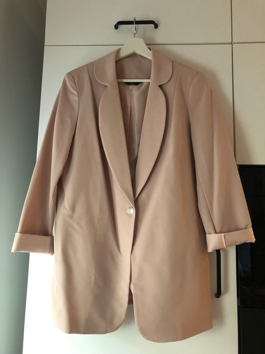 Damski żakiet pudrowy