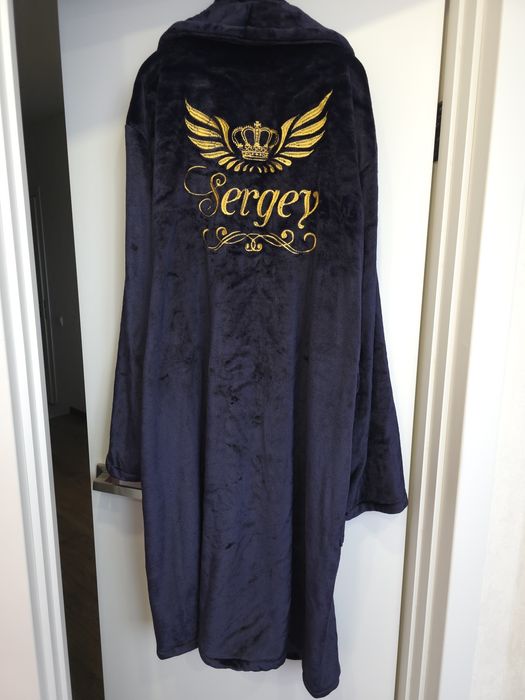 Халат чоловічий банний іменний. (Sergey)