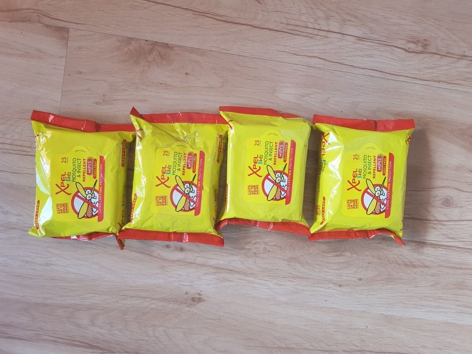 Nowe nawilzane chusteczki odstraszajace komary i inne owady XPEL