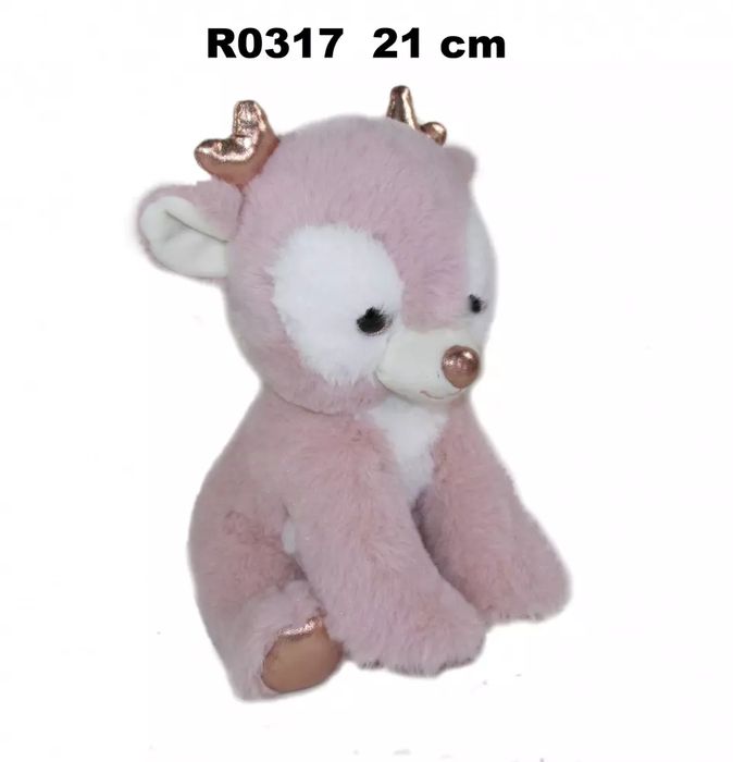 Pluszak Renifer 20cm Siedzacy Zlote Rogi Sa. Sun-day