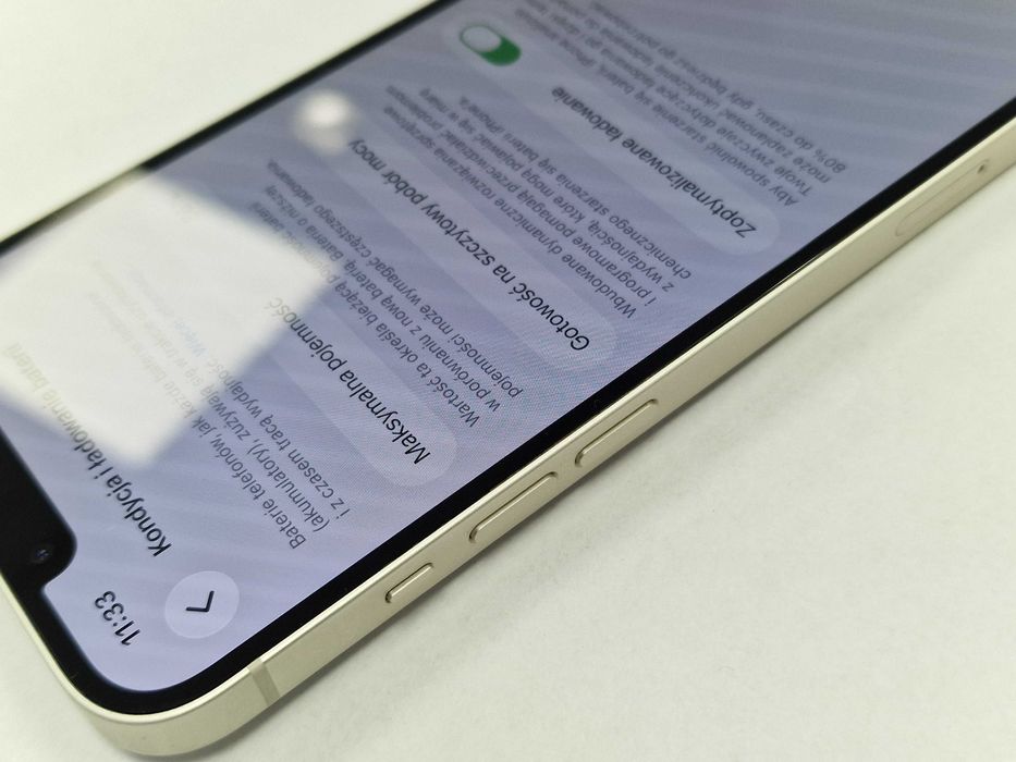 Iphone 13 128GB/ Starlight/ Bat 86%/ Grade A-/ Gwarancja + ładowarka