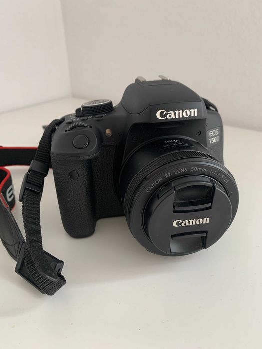Canon 750D + 50mm f/1.8 + cartão SD | Excelente estado
