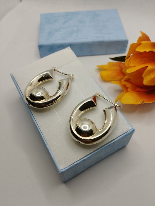 Srebrne kolczyki, próba 925