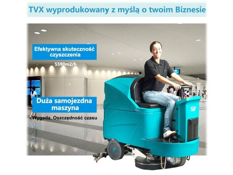 Szorowarka TVX Cleaning T150/85 Bateria LITOWA 5lat gwarancji