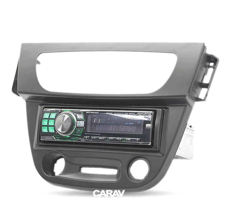 MOLDURA ADAPTADOR CINZA ESCURO PARA RADIO 1-DIN PARA RENAULT MEGANE 08-15 FLUENCE 09+