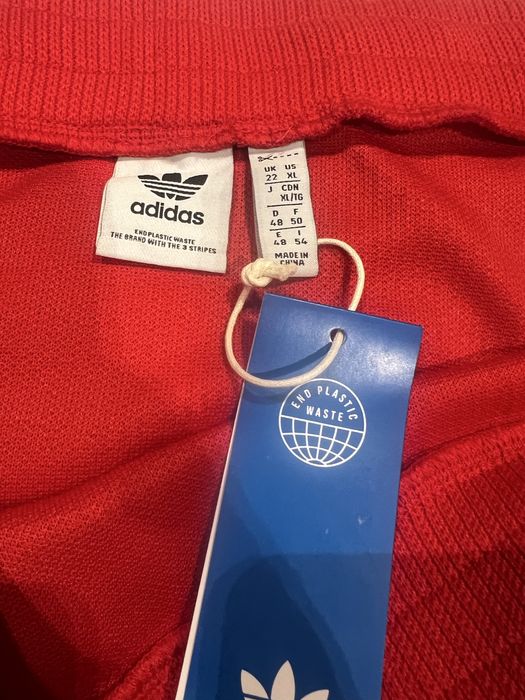 Адідас спідниця червона хл