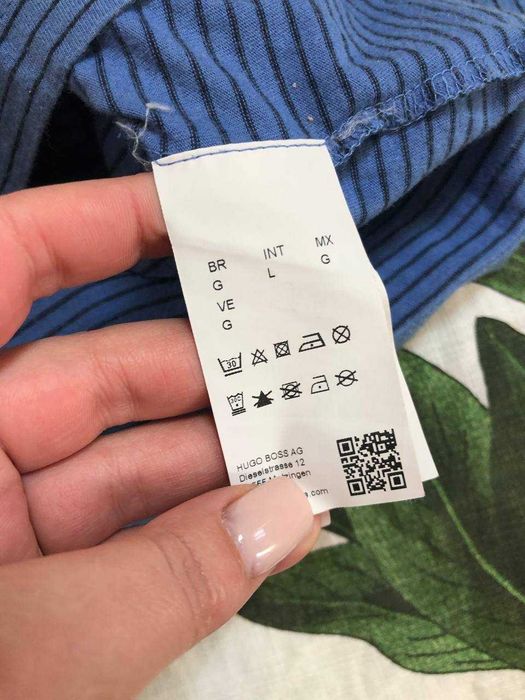 Hugo Boss поло оригинал с принтом синий размер L