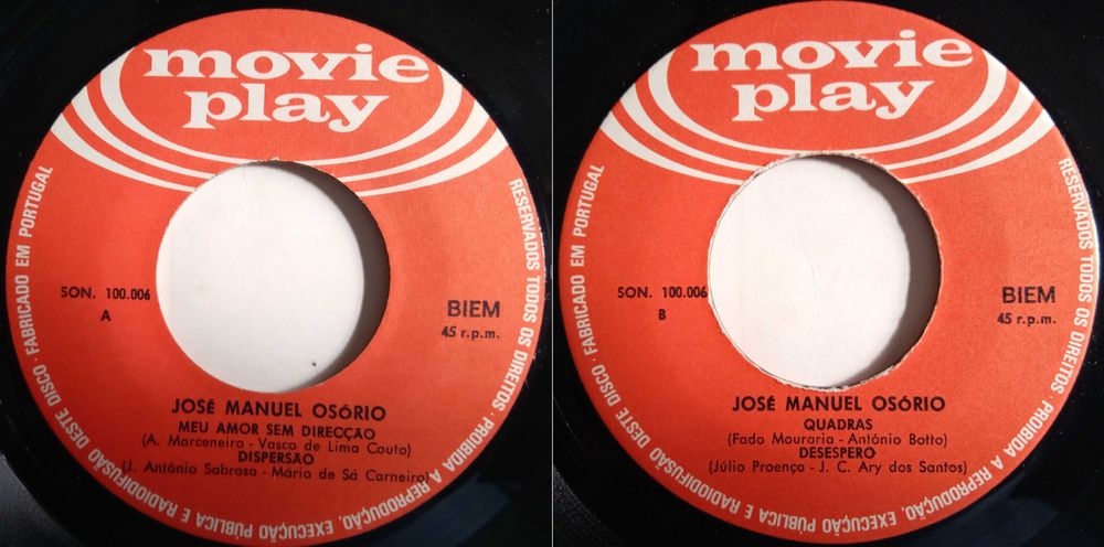 José Manuel Osório	- - - - -	José Manuel Osório	- - - - -	2 X EP