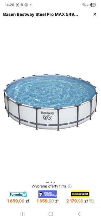 Basen Bestway  549x122 plus drabinka